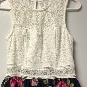 BCX lace and floral dress